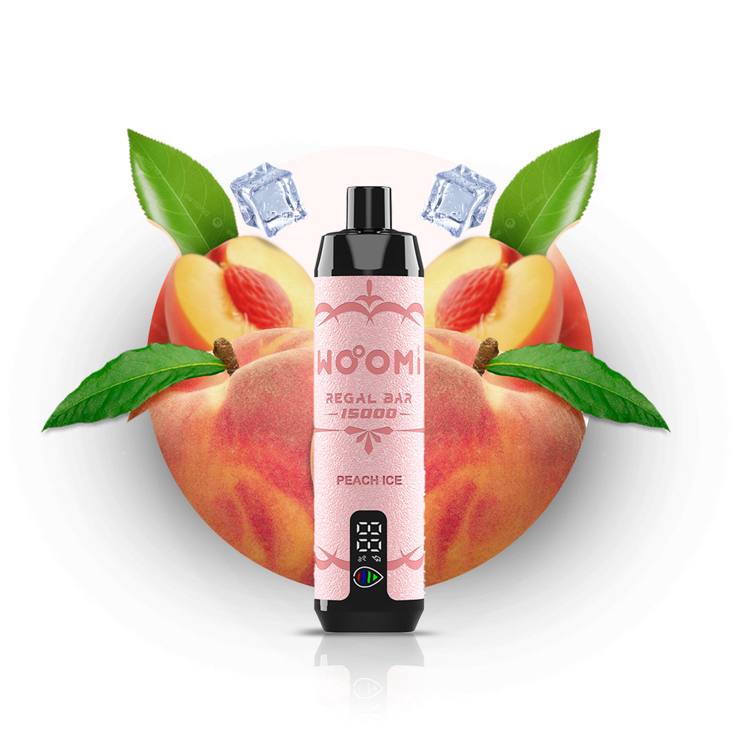 REGAL BAR 15000 PUFFS | PEACH ICE Woomi Vape Pakistan REGAL BAR 15000 PUFFS | PEACH ICE Woomi Vape Pakistan